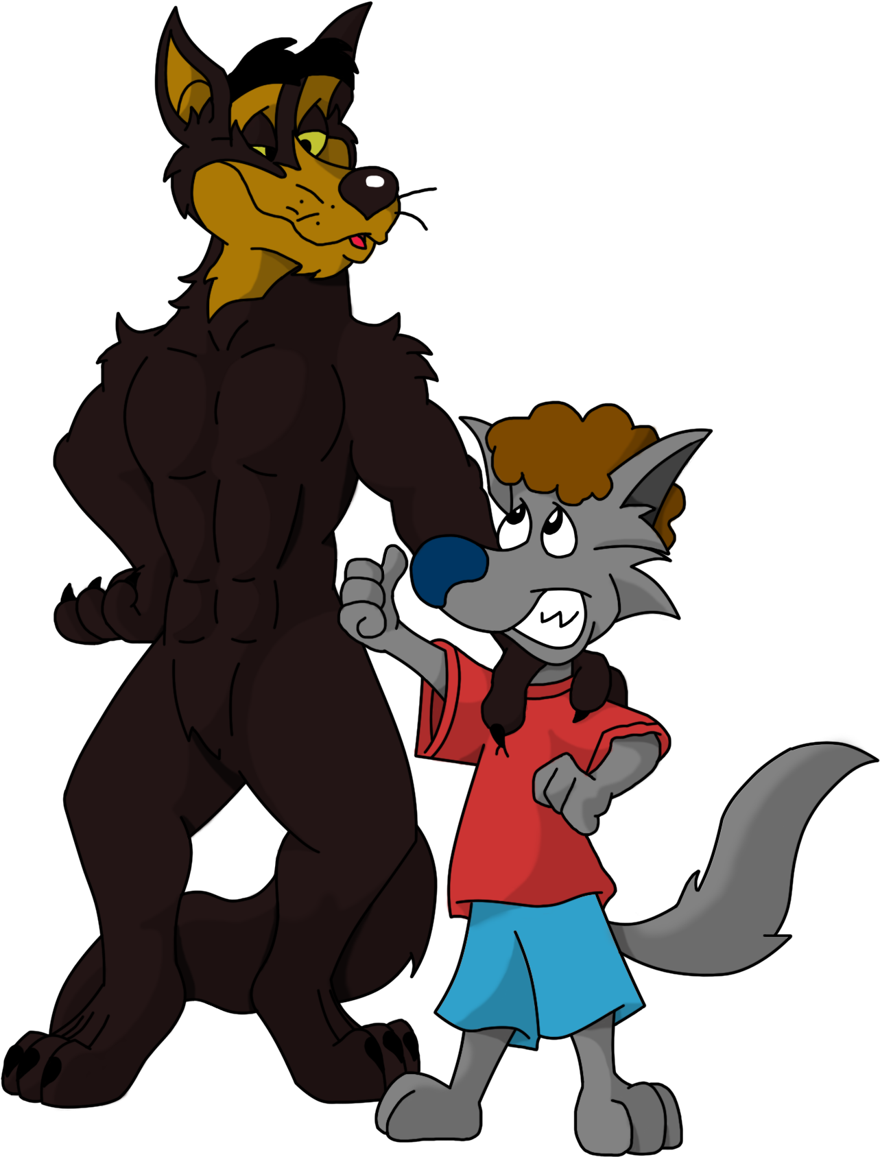 Steve Kruger And Nick Wolfman Clip Art - Cartoon (3363x2397)
