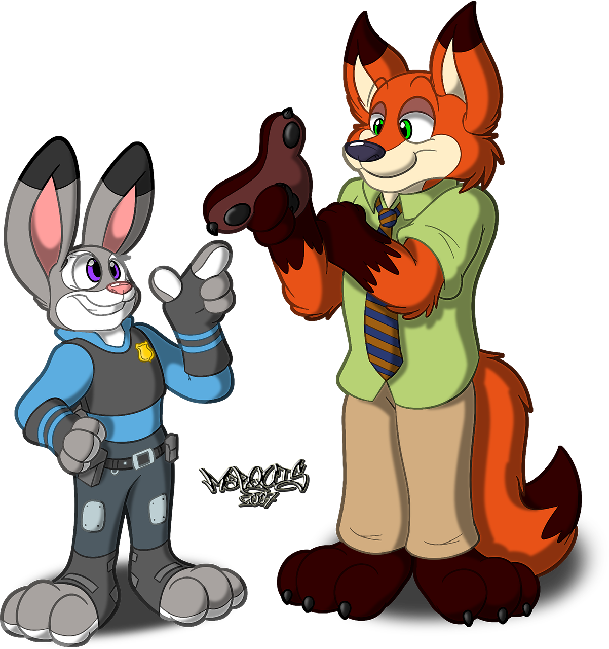 Nick & Judy - Nick Wilde Tickle (1202x1280)