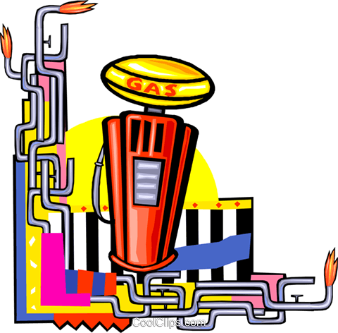 Gas Station Royalty Free Vector Clip Art Illustration - Gas Station Royalty Free Vector Clip Art Illustration (480x472)