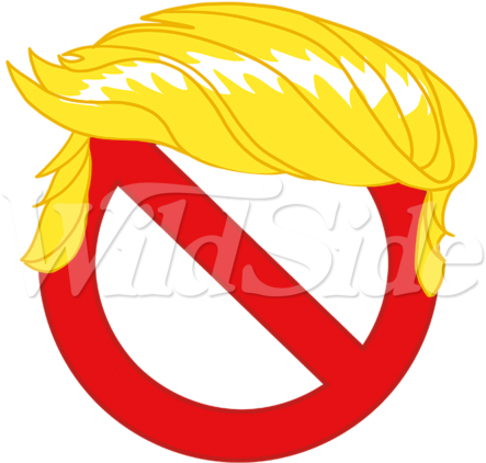 Trump Hair With "no" Symbol - No Symbol (450x450)