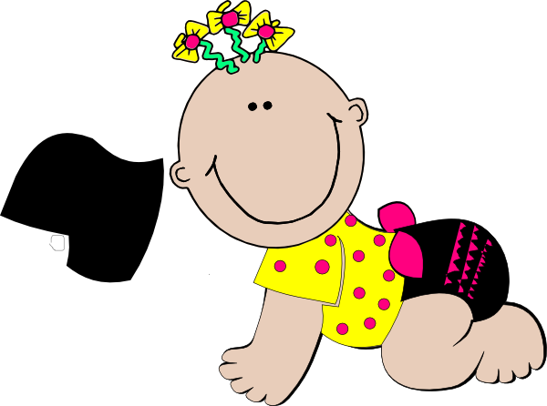 Baby Girl Clip Art (600x446)