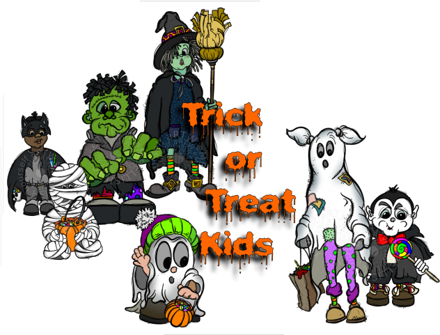 Traditional Halloween Cliparts - Cartoon (640x480)