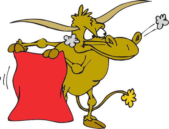 Fight Of Flight - Waving A Red Flag In Front (550x420)