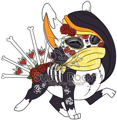 Day Of The Dead Pretzel Bones By Sooshdatabase - Cartoon (400x429)