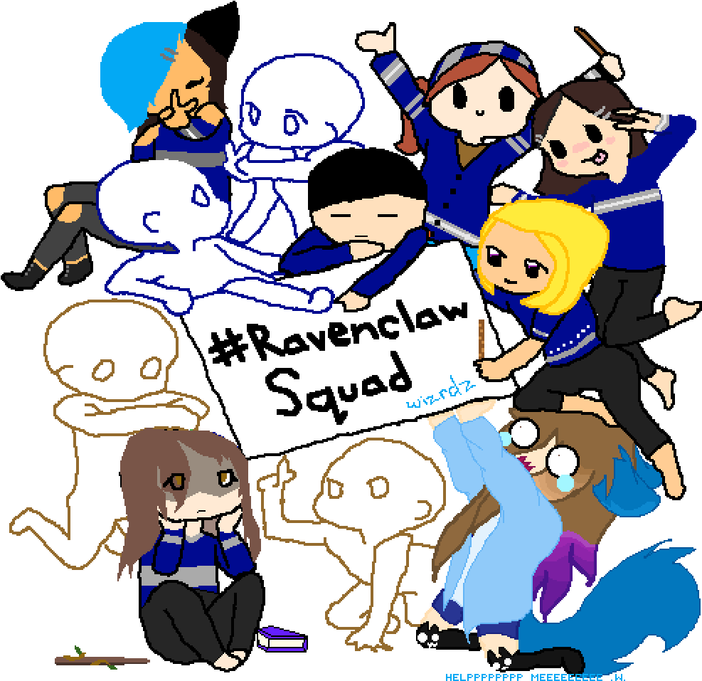 Ravenclaw Squad - Drawing (1000x1000)