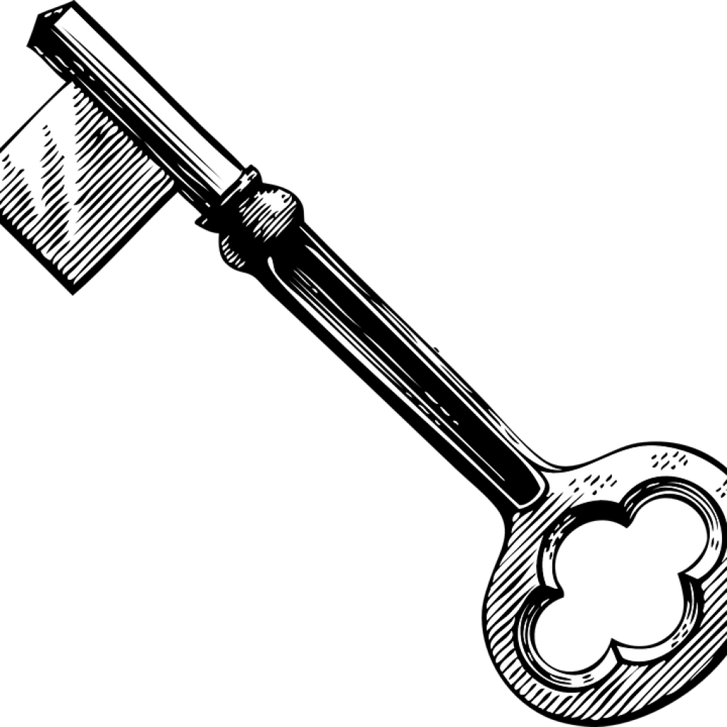 Skeleton Key Clipart Skeleton Key Old Free Vector Graphic - Old Fashioned Locker Key (1024x1024)