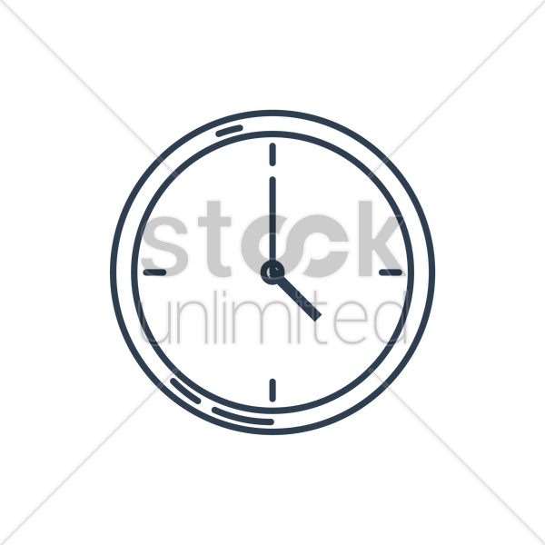 Clock Icon Vector Image Stockunlimited Graphic - Wall Clock (600x600)