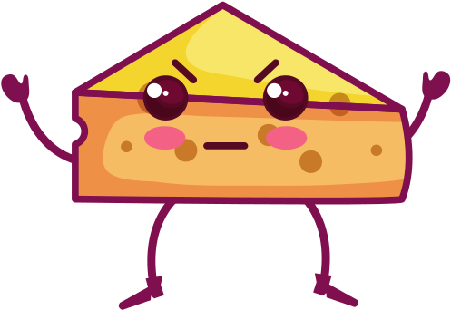 Cheese Slice Kawaii Character - Kawaii Cheese (550x550)