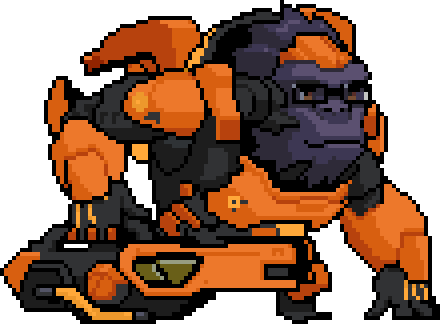 Here You Are Ma'am - Overwatch Winston Pixel Spray (440x324)
