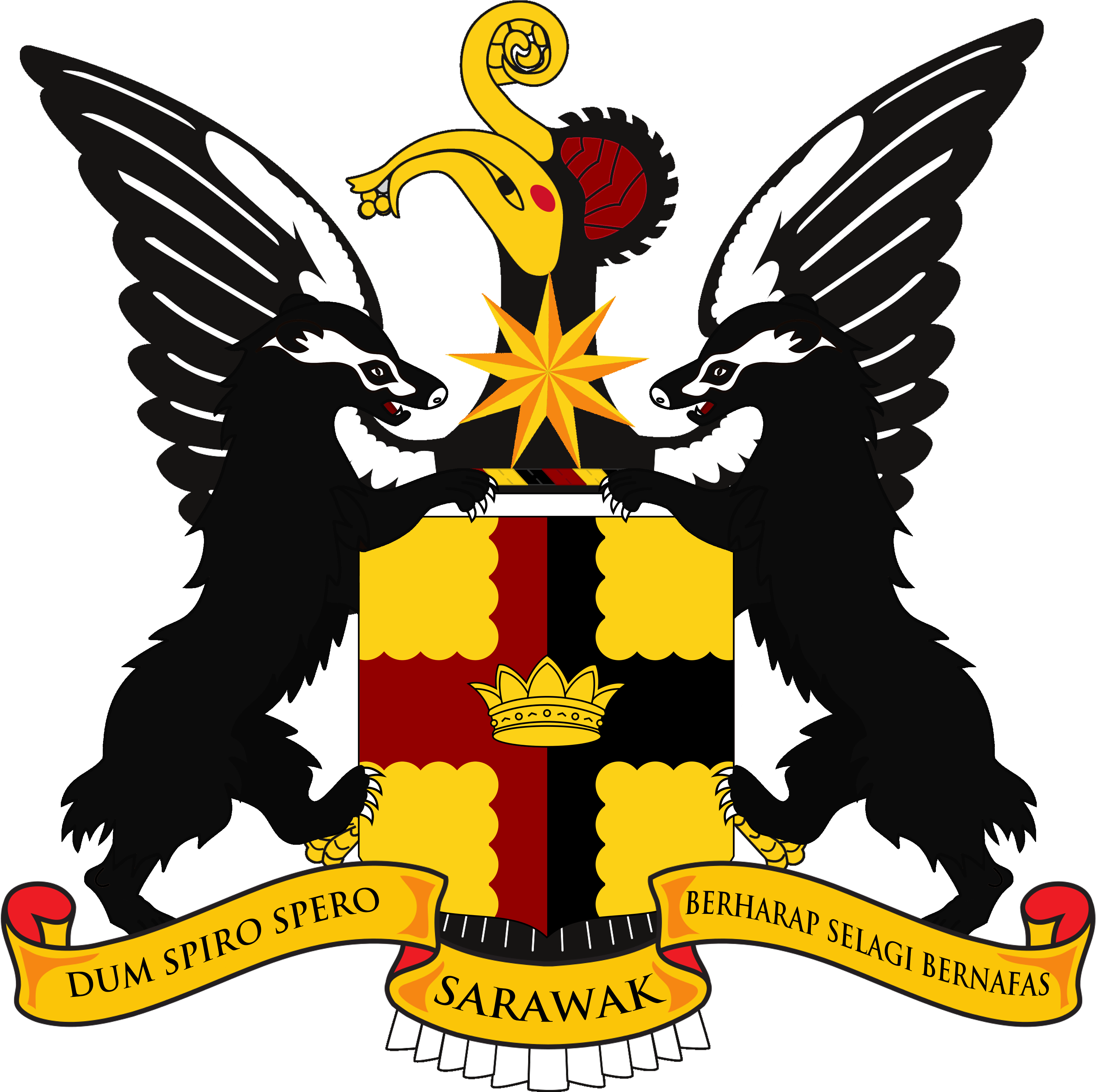 Heraldry - Brunei Coat Of Arms (3968x4210)