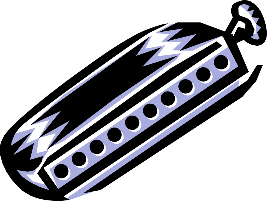 Vector Illustration Of Harmonica Mouth Organ Free Reed - Vector Illustration Of Harmonica Mouth Organ Free Reed (928x700)