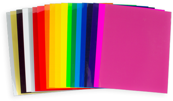 Transparent Colored Plastic Sheets - Htv Vinyl Sheets (600x406)