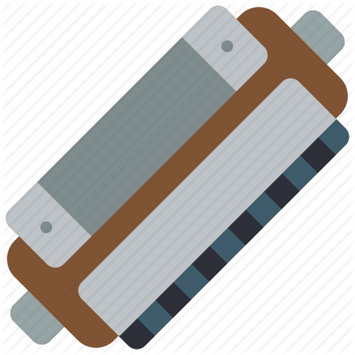 Music Flat By Creaticca Ltd Harmonica Organ - Wood (512x512)