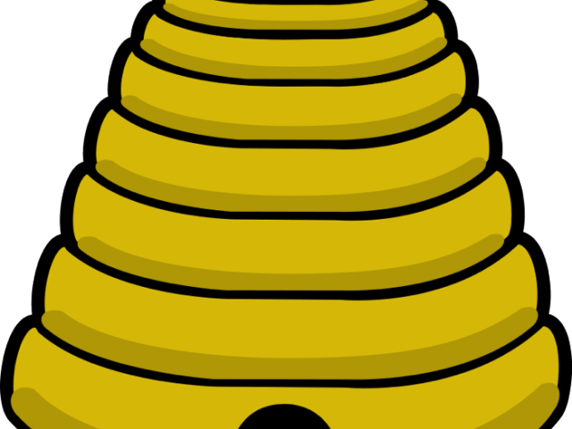 Honeycomb Clipart Honey Comb - Black And White Beehive Clip Art (640x480)