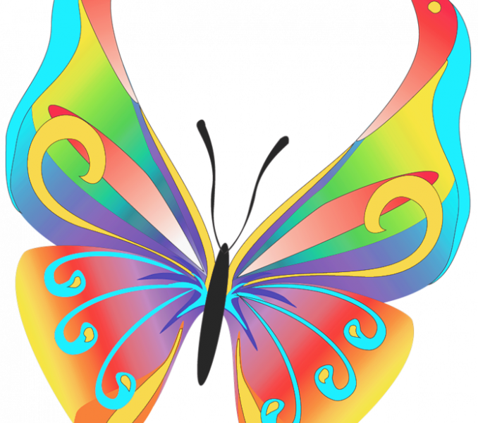Free Butterfly Clipart Free Butterflies Cliparts Download - Colorful Butterfly Tattoos (678x600)