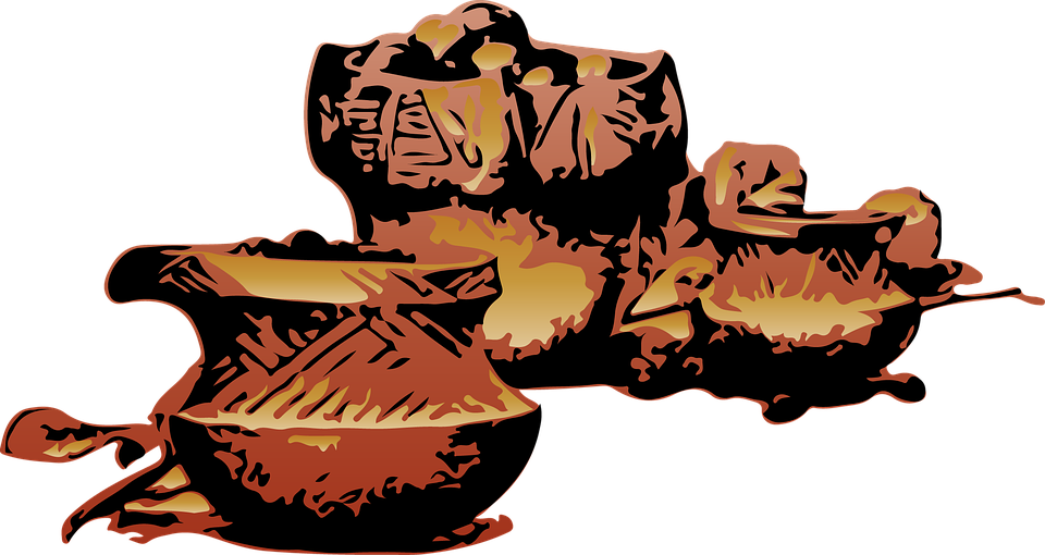 Pottery Pots Clay - เครื่องปั้นดินเผา Png (960x510)