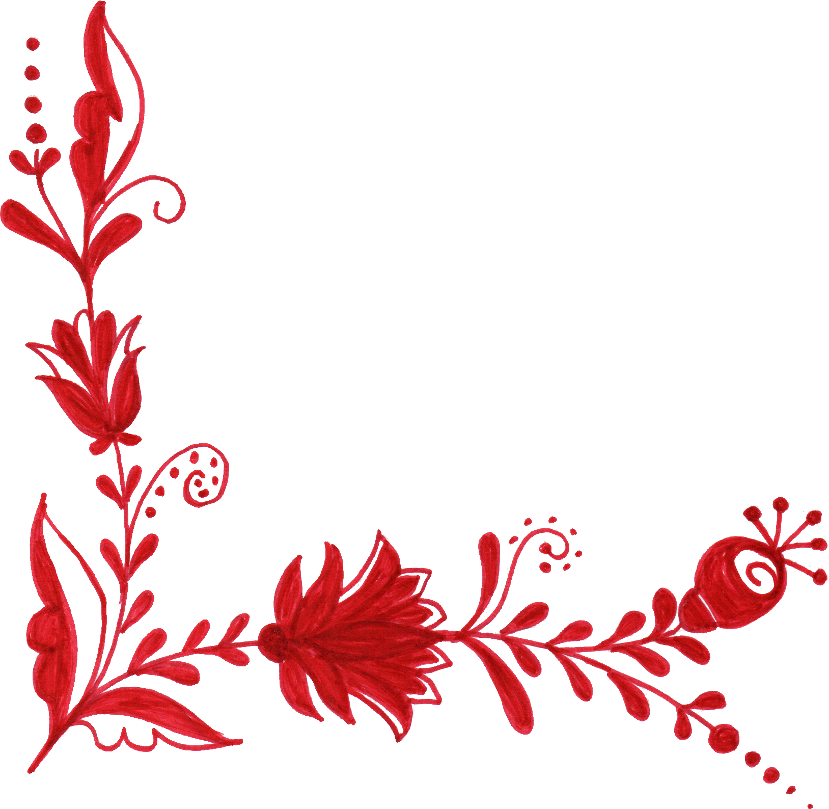 Flower Corner Border Png Flower Images Png Hd 1628x1588 Png Clipart Download