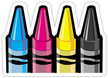 Cmyk Crayons By Mraparagi - Cmyk Crayons By Mraparagi (375x360)
