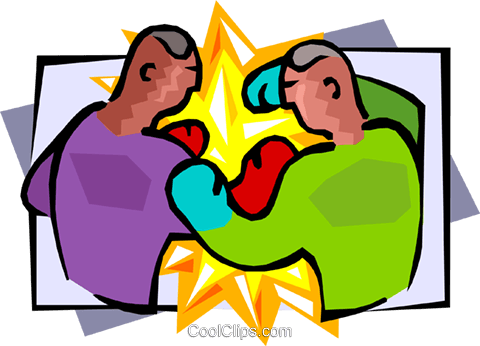 Men Boxing Royalty Free Vector Clip Art Illustration - Men Boxing Royalty Free Vector Clip Art Illustration (480x346)