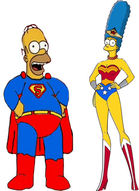 Looks Like Superman And Wonder Woman Gonna Be Very - Marge Simpson As Wonder Woman (500x633)