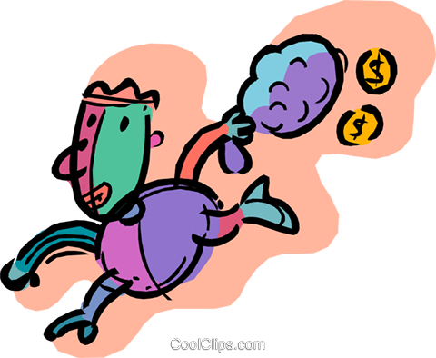 Person Running Away From Debt Royalty Free Vector Clip - Person Running Away From Debt Royalty Free Vector Clip (480x394)
