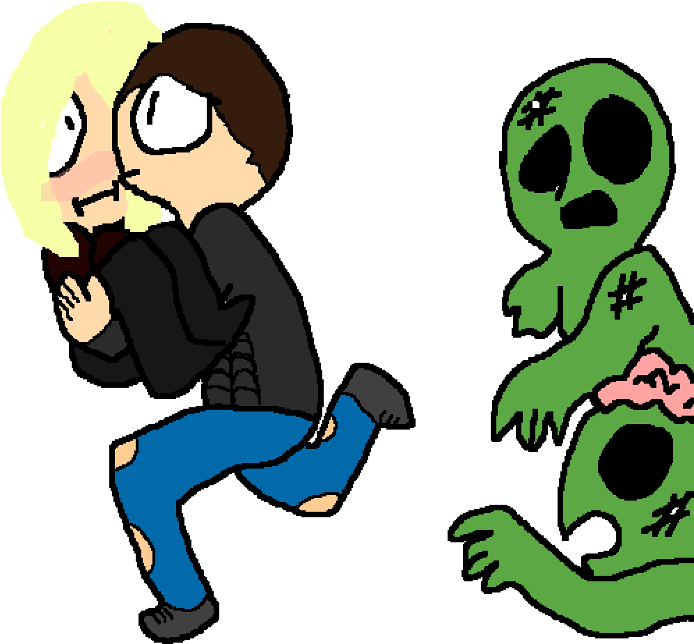 Running Away With Hottie - Cartoon (1000x1000)