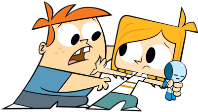 Gus Trying To Take Robot Doll - Desenhos De Robos Cartoon (400x400)