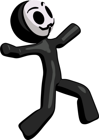 Anarchist Hacker Man Running Away - Anarchist Hacker Man Running Away (389x550)