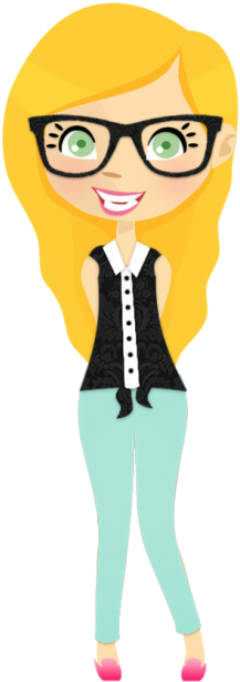 With Eyeglasses Doll Png Png Images - Cartoon (400x662)