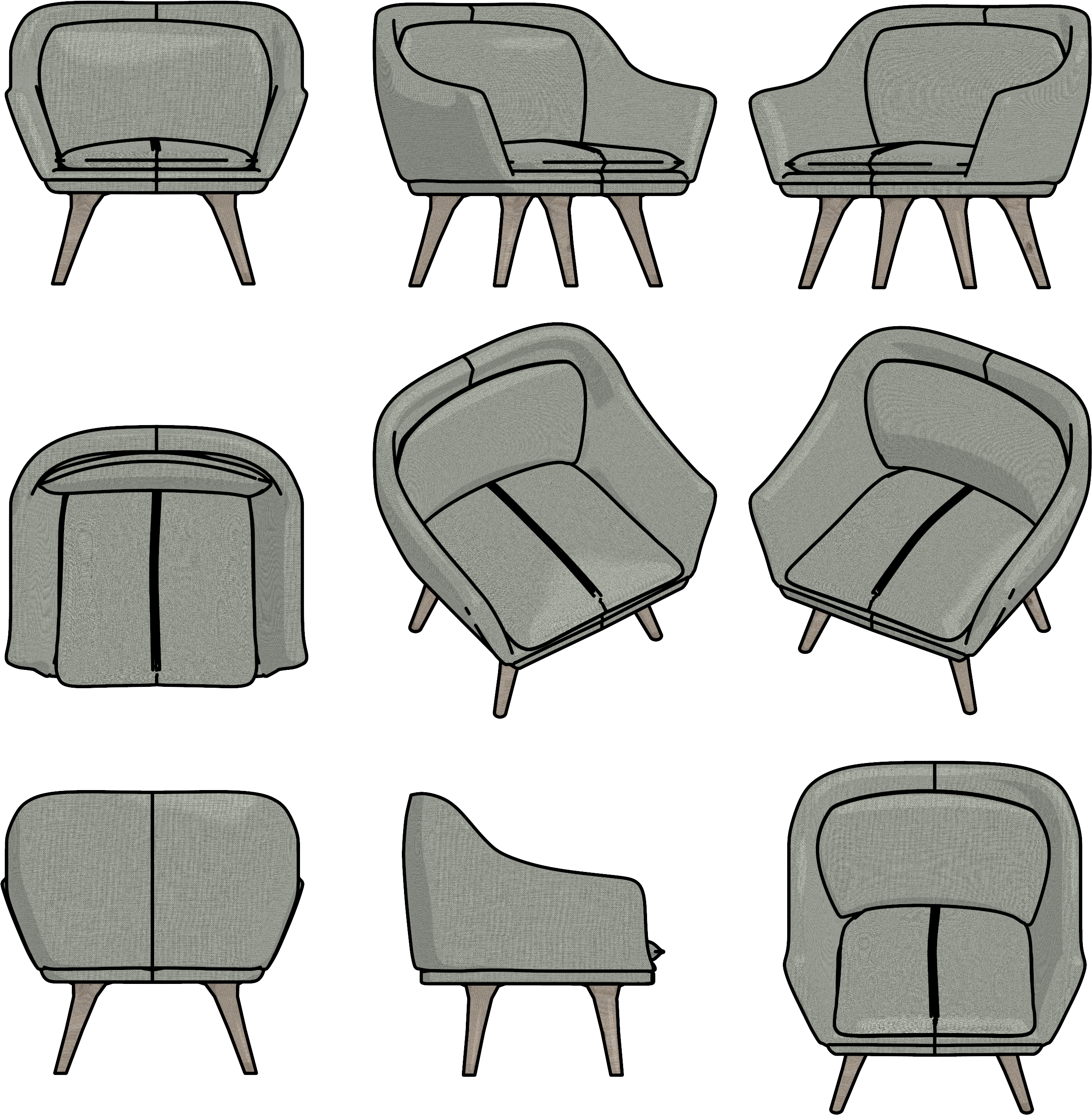 Armchair Pictures Png Clipart - Club Chair (3000x3000)