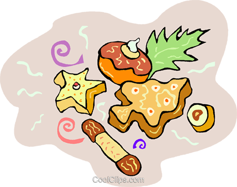 Christmas Cookies Royalty Free Vector Clip Art Illustration - Christmas Cookies Royalty Free Vector Clip Art Illustration (480x380)
