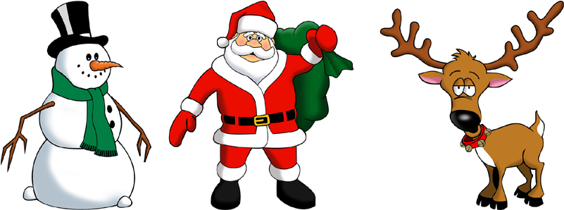 Christmas Clipart - Santa Claus (838x300)