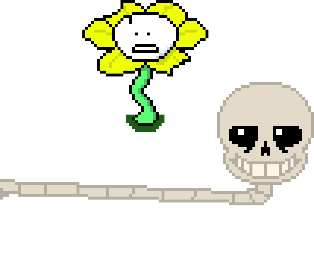 Fuck - Flowey Undertale Pixel (1190x920)