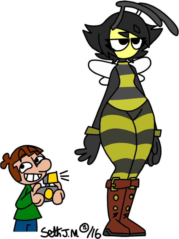 Bee Yellow Cartoon Fictional Character Clip Art - It's Hip (772x1034)