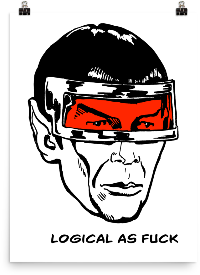 Logical As Fuck Poster - Cartoon (1000x1000)