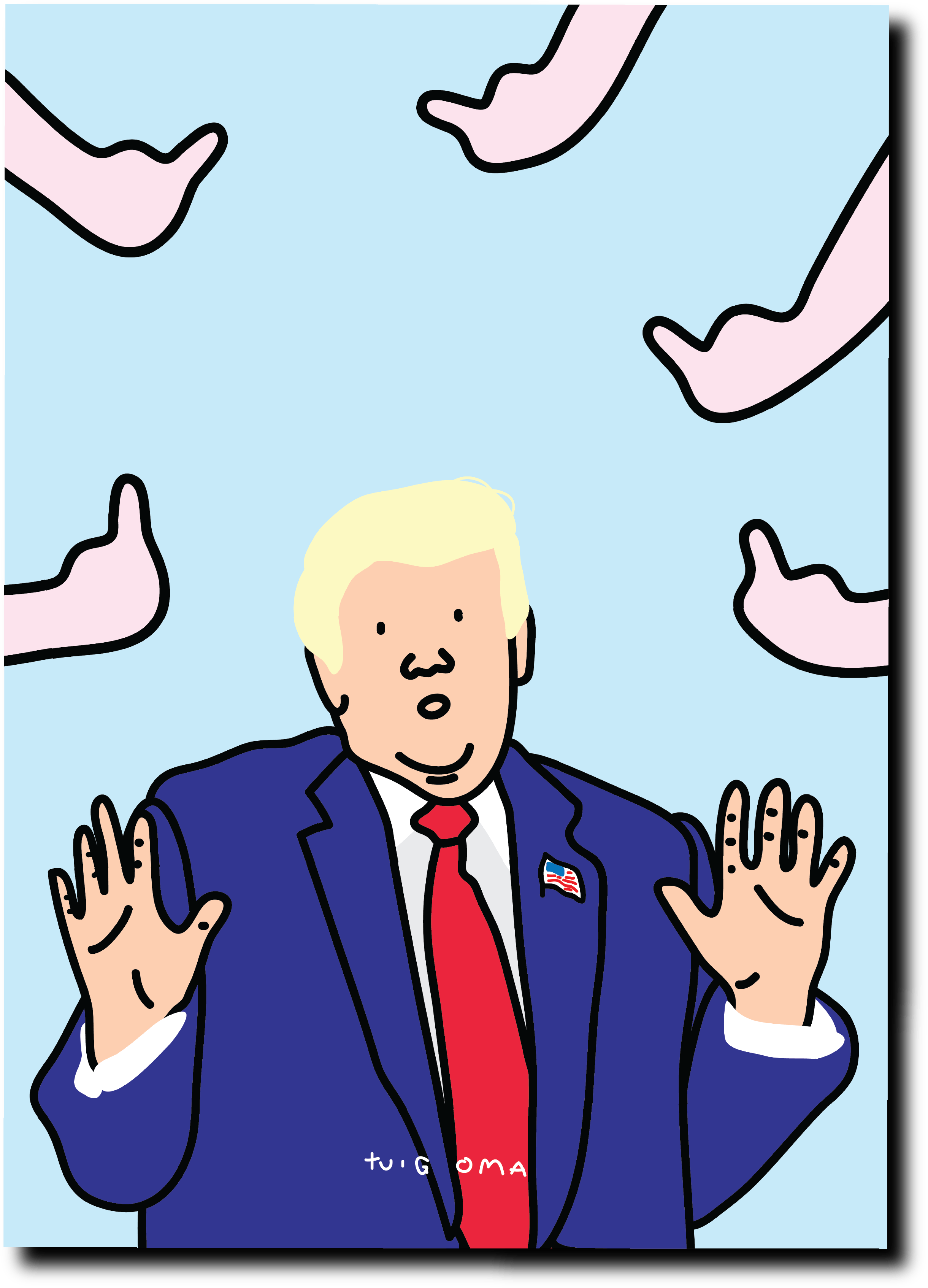 Fuck Trump Poster - Cartoon (3614x3614)