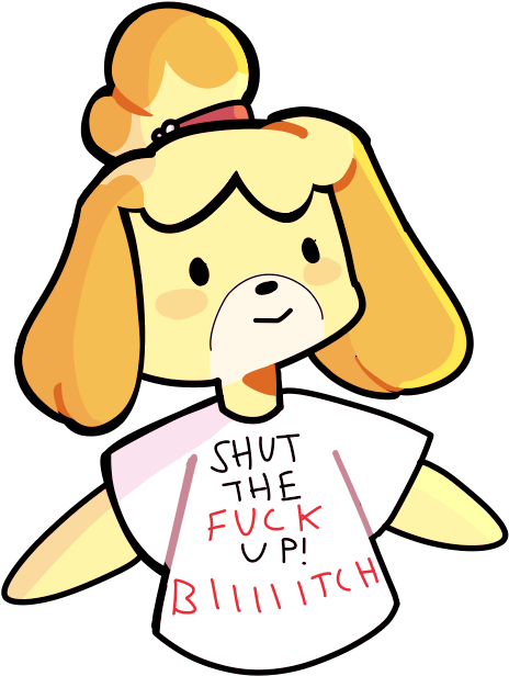 Shut The Fuck Up Biiiiitch - Cartoon (500x700)