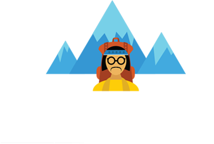 Snow Trek To Saurkundi Lake - Cartoon (500x300)