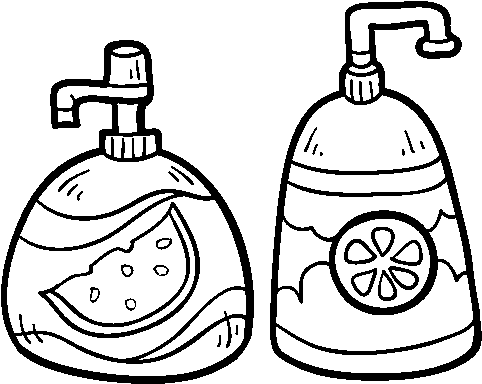 Hand Soaps Coloring Page - Sapone Da Colorare (600x470)