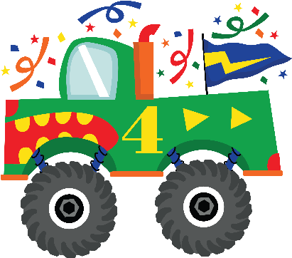 Personalized 4th Birthday Monster Truck T-shirt By - 2nd Birthday Monster Truck (460x460)
