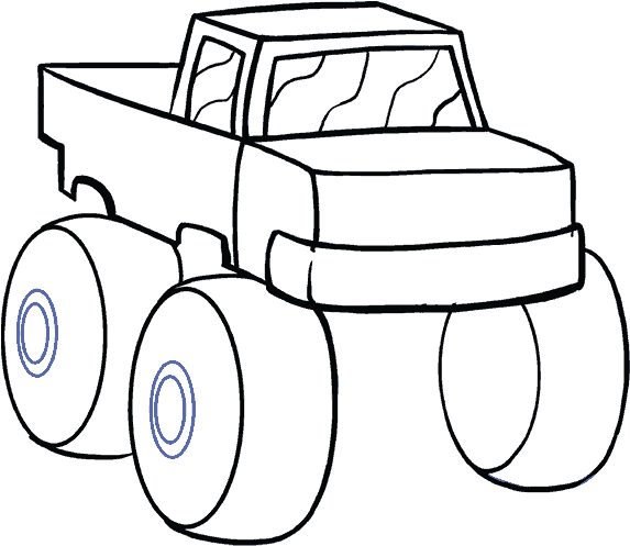 678 X 600 5 - Monster Truck Drawing Easy (678x600)