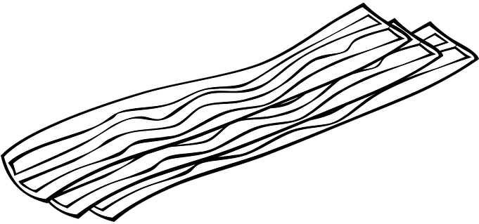 Bacon, Strips, Meat, Food, Crispy, Fried - Bacon Coloring (680x340)