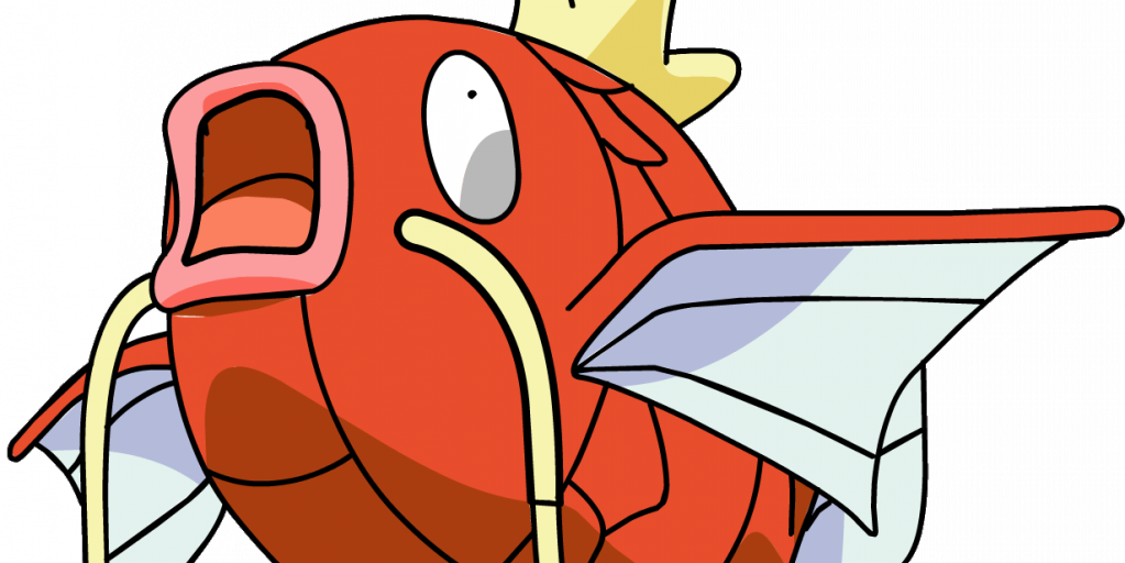 Pokemon Clipart Red Orange - Magikarp Png (1023x512)