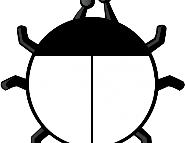 Pond Clipart - Black And White Clipart Of Lady Bug (640x480)