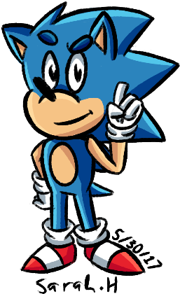 Drew This Cute Little Classic Sonic After I Watched - Cartoon (290x441)
