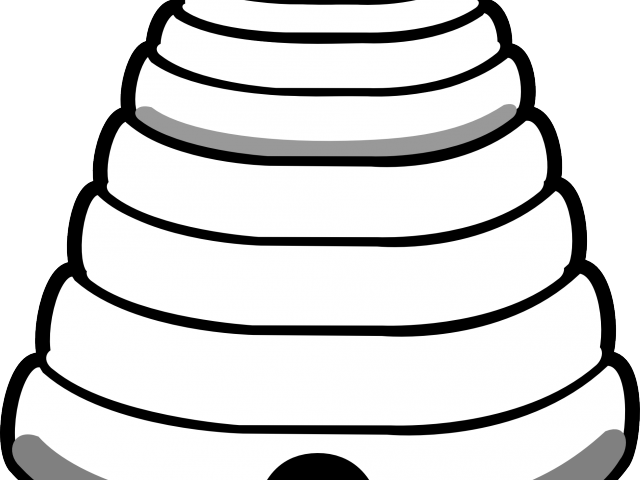 Bee Hive Clipart Simple - Bee Hive Coloring Page (640x480)