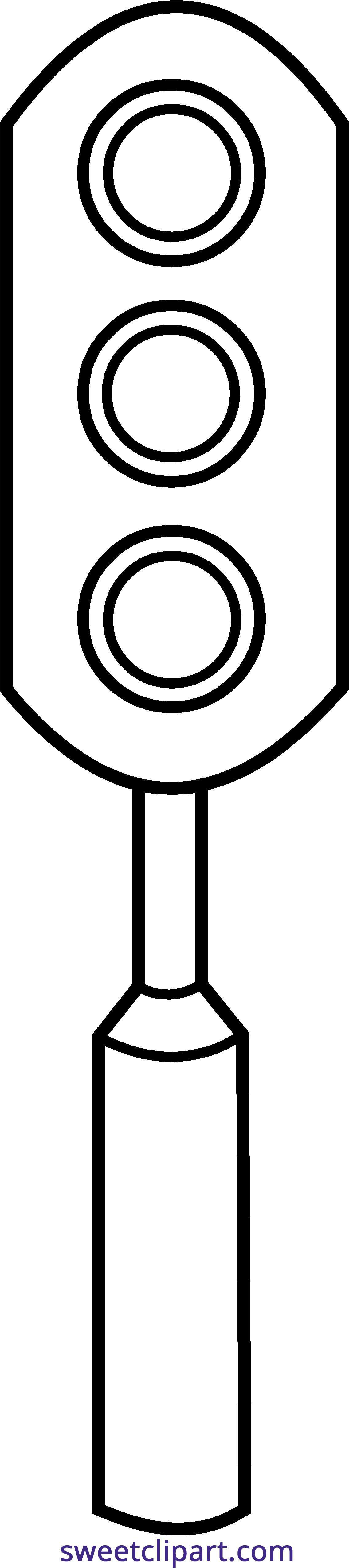 Lighting Clipart Clip Art - Traffic Signal Line Drawing (1199x5137)