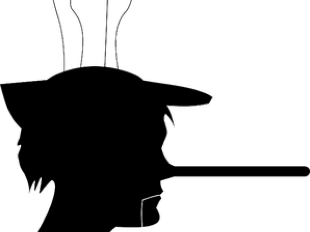 Lies Clipart Honest Child - Silhouette Telling A Lie (640x480)