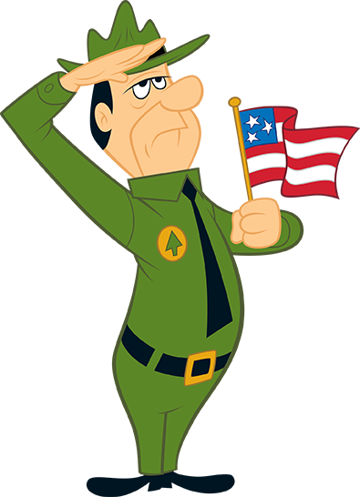 Red, White & Blue At Rv Park Bloomington In - Yogi Bear (395x546)