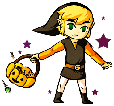 Toon Link Halloween Fanart (380x350)